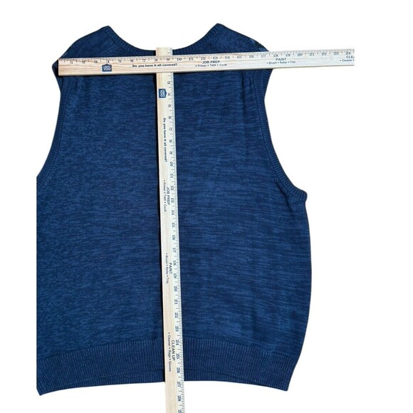 Chaps Mens Navy‎ Patterned Knit V-neck Sweater Vest-Size XL - Picture 8 of 8